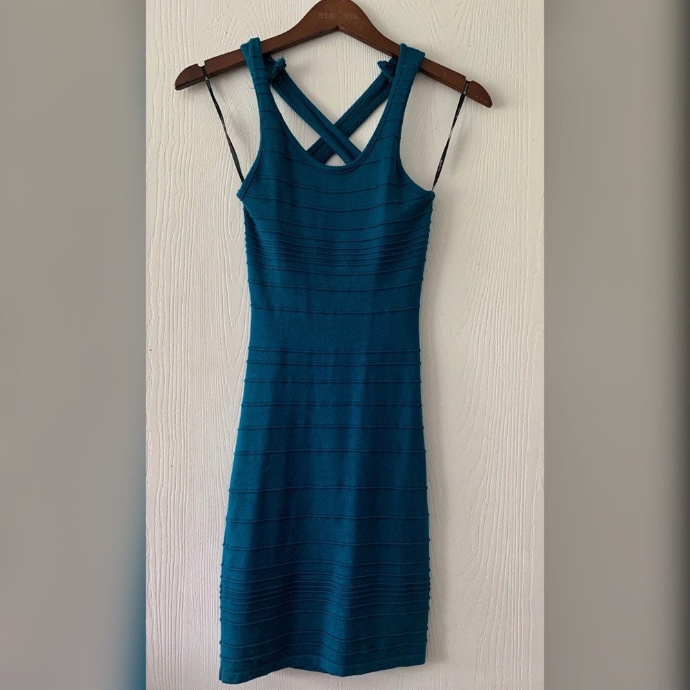 Blue bandage dress